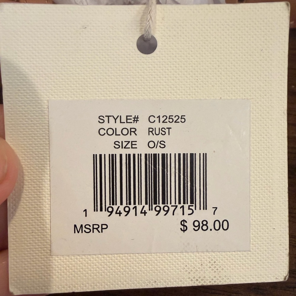 Large Rust Macramé Tote Bag NWT - image 4